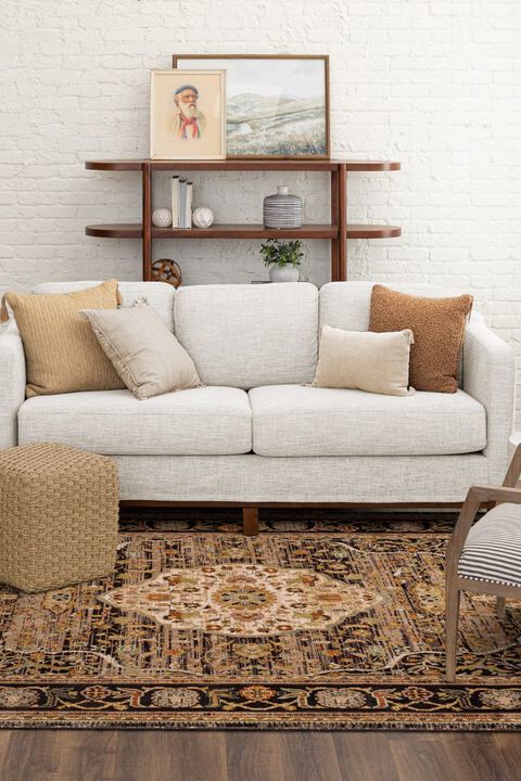 Spice Market Petra Charcoal 5'3" x 7'10" Rug