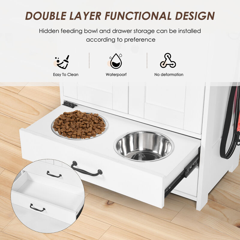 Suvild Wood Pet Feeding Station Cabinet image number 3