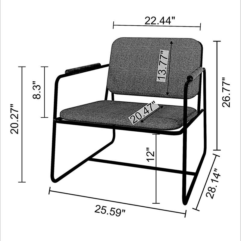Whythe Black Low Chair