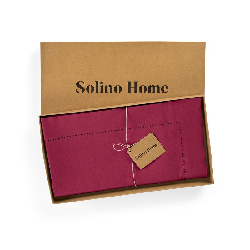 Solino Home Fete 100% Linen Tablecloth &ndash; Handcrafted, Machine Washable, Perfect for Holiday and Everyday Dining