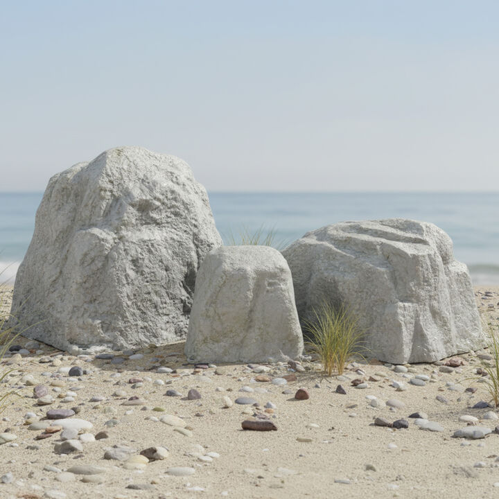 3-Piece Polyresin Faux Landscape Rock Set