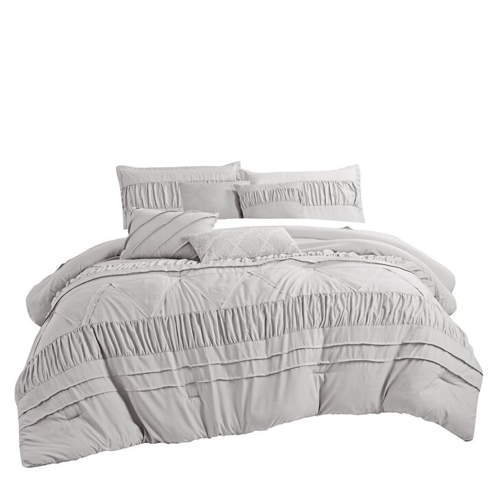 Naama 7 Piece Comforter Set; King Size