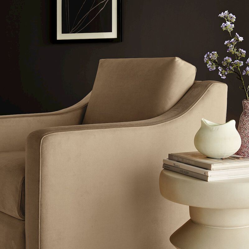 Liora Performance Velvet Armchair image number 8