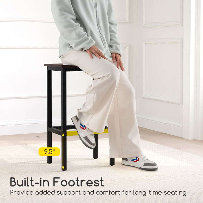 Durable Industrial 3-Piece Counter-Height Bar Table and Stools Set