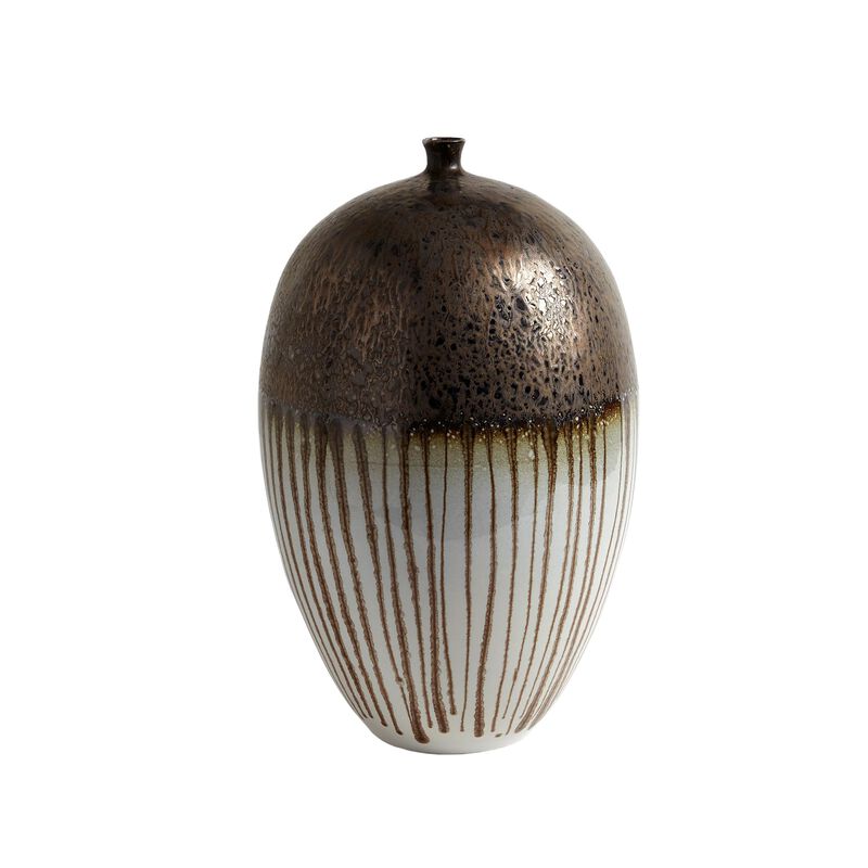 Reactive Bronze Stripe Vessel