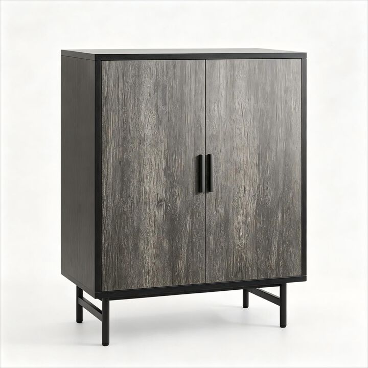 31" Sideboard Buffet Cabinet with Storage, Storage Cabinet with Adjustable Shelf, 2-Door Console Table, Accent Cabinet for Living, Kitchen, Entryway