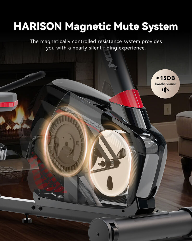 HARISON Pro Magnetic Recumbent Bike for Adults & Seniors, Heavy-Duty 400 lb Capacity Exercise Bike (HR-B8A) image number 4