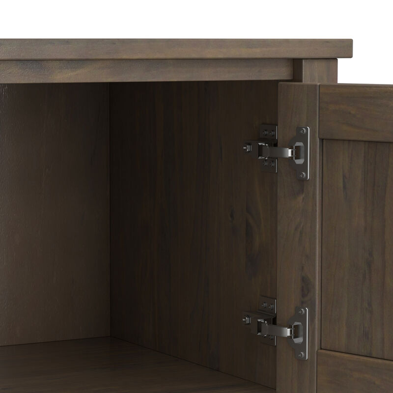 Ela SOLID WOOD 48 inch Wide Transitional Console Table in Smoky Brown