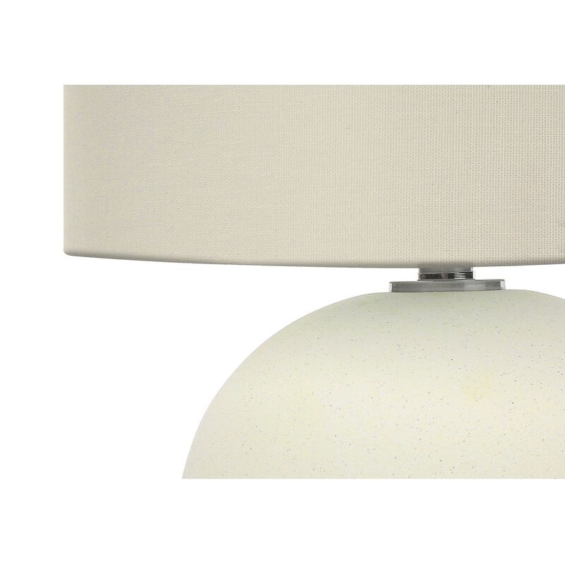 Monarch Specialties I 9630 - Lighting, 18"H, Table Lamp, Ivory / Cream Shade, Cream Ceramic, Contemporary