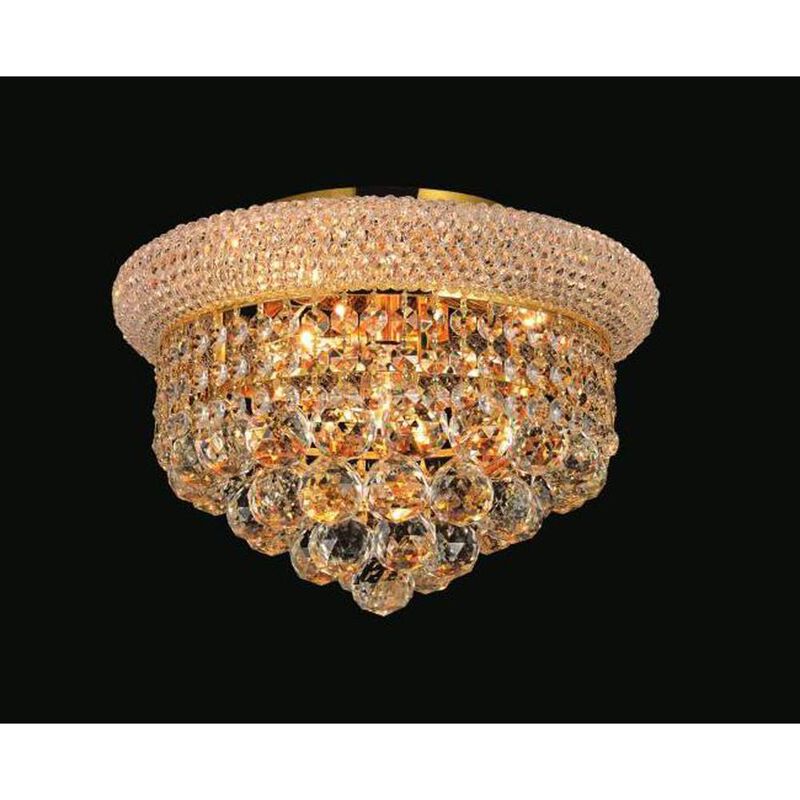 CWI Lighting Empire 4 Light Flush Mount With Gold Finish