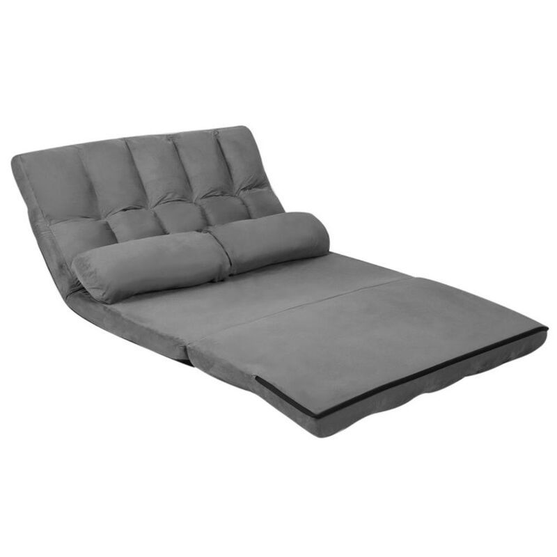 Hivvago 6-Position Foldable Floor Sofa Bed with Detachable Cloth Cover