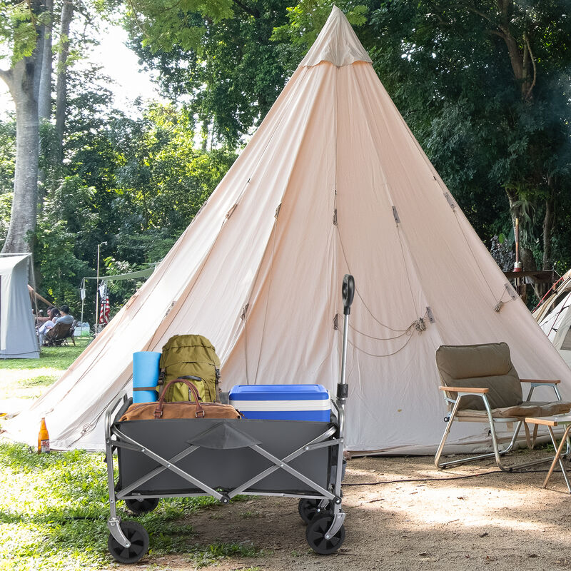 Garden Folding Cart Compact, Collapsible Cart for Convenient Transport of Gardening Tools & Supplies