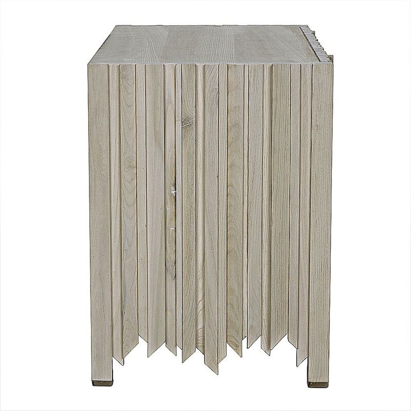 Desdemona 3 Drawer Chest, Bleached Elm