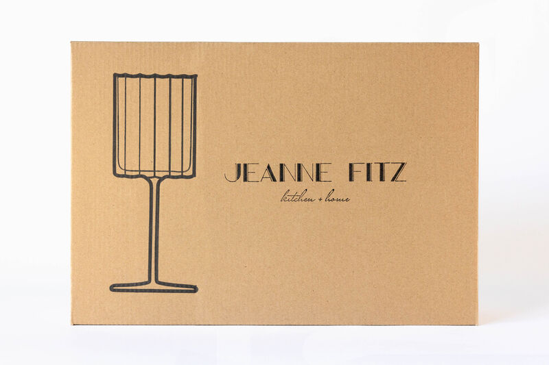 Jeanne Fitz Scalloped Rim Fluted Wine Glass, Set of 4, 12oz, image number 3