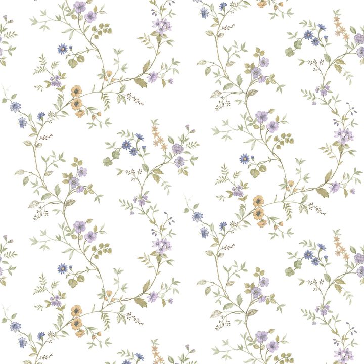 Blooming Garden Floral Green Wallpaper 8357