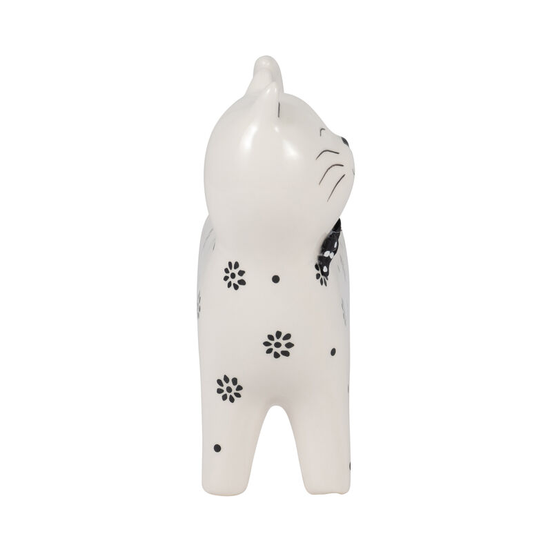 8x7" Daisies Cat, White image number 2