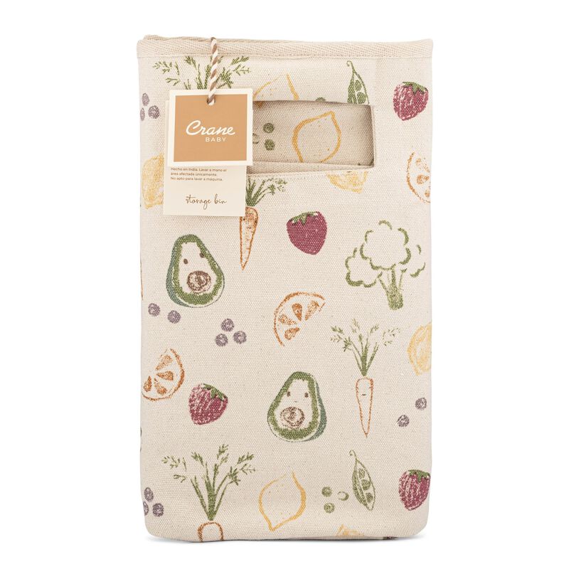 Clementine Fruits & Veggies Canvas Storage Bin image number 9