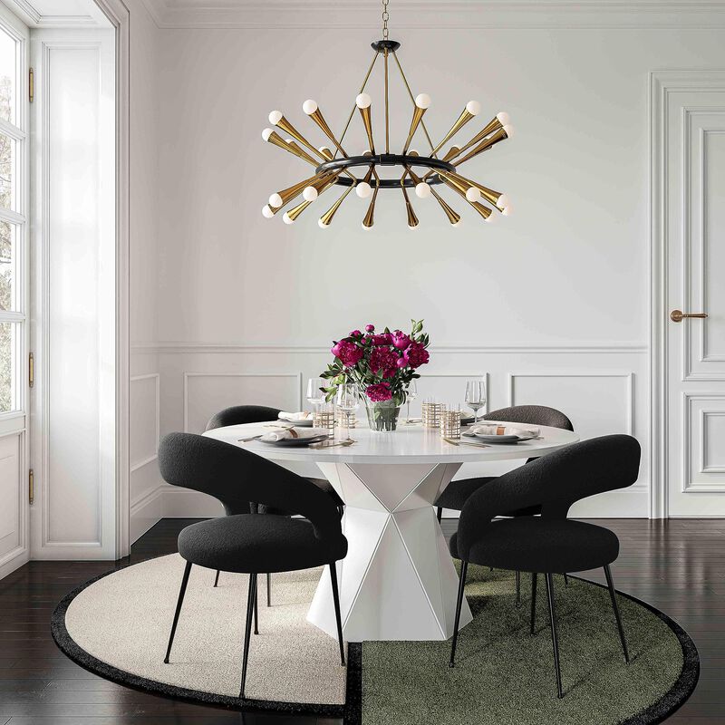 Casafoyer Rocco Black Performance Boucle Dining Chair image number 1
