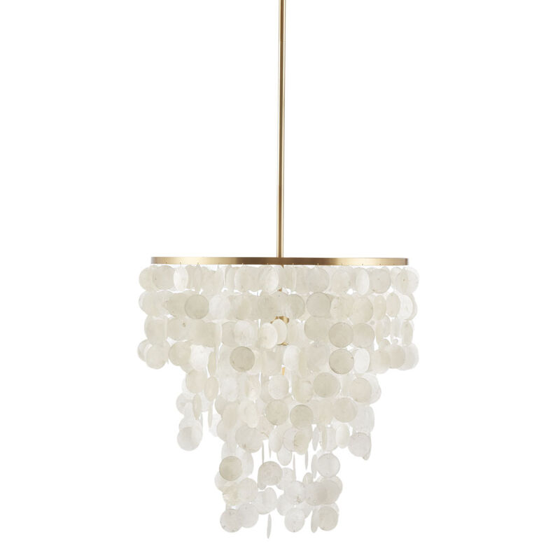 Gracie Mills Leo Seashell-Inspired Layered Chandelier