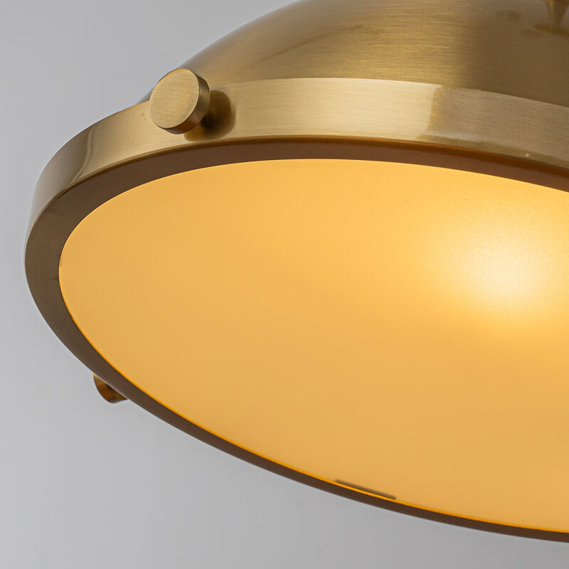 1-Light 13" Industrial Warm Brass Pendant Light Modern Farmhouse Single Dome Hanging Ceiling Light For Kitchen Island and Dining Room image number 6
