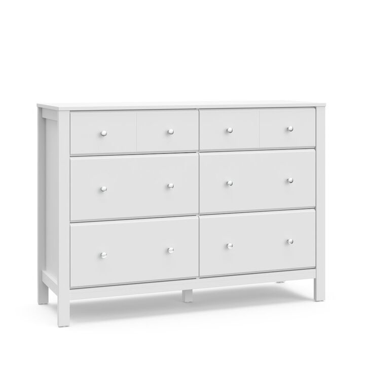 Storkcraft Horizon 6 Drawer Dresser (White) - GREENGUARD Gold Certified