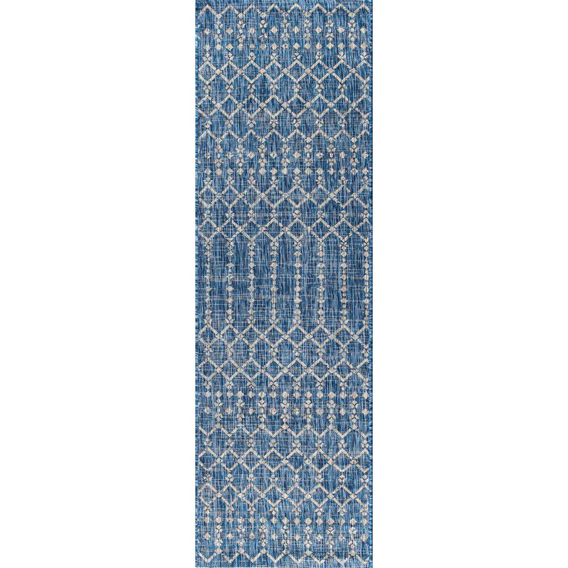 Ourika Moroccan Geometric Textured Weave Indoor/Outdoor Area Rug
