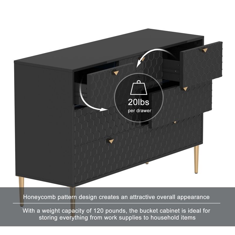 MONDAWE Modern Versatile Indoor Accent Storage Cabinet with 7 Drawers for Living room, Bedroom, Porch