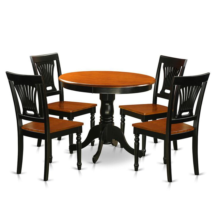 Dining set - 5 Pcs with 4 Wooden Chairs