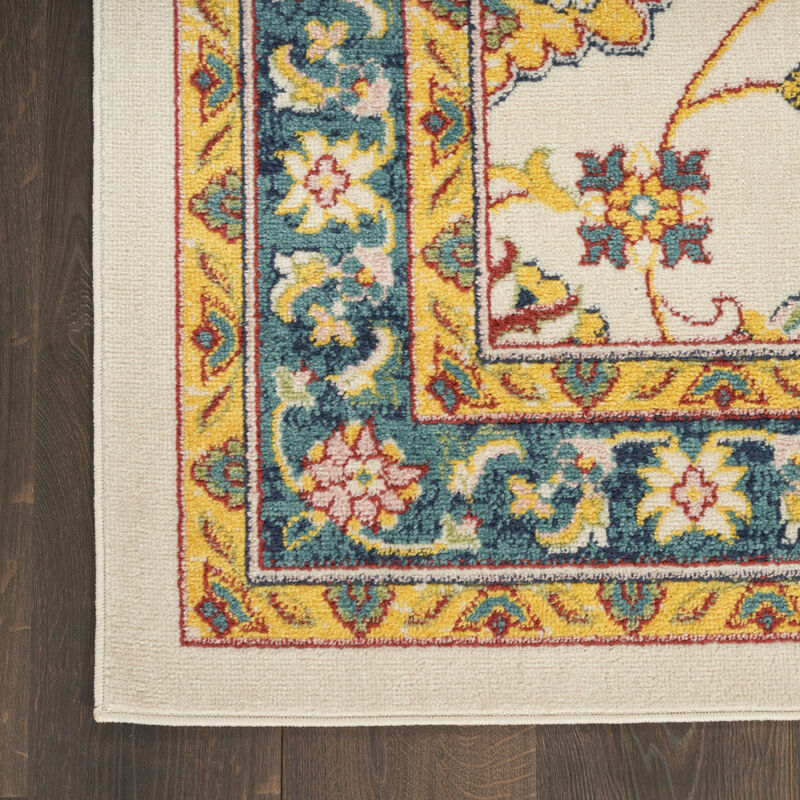 HomeRoots Floral Indoor Outdoor Area Rug image number 5