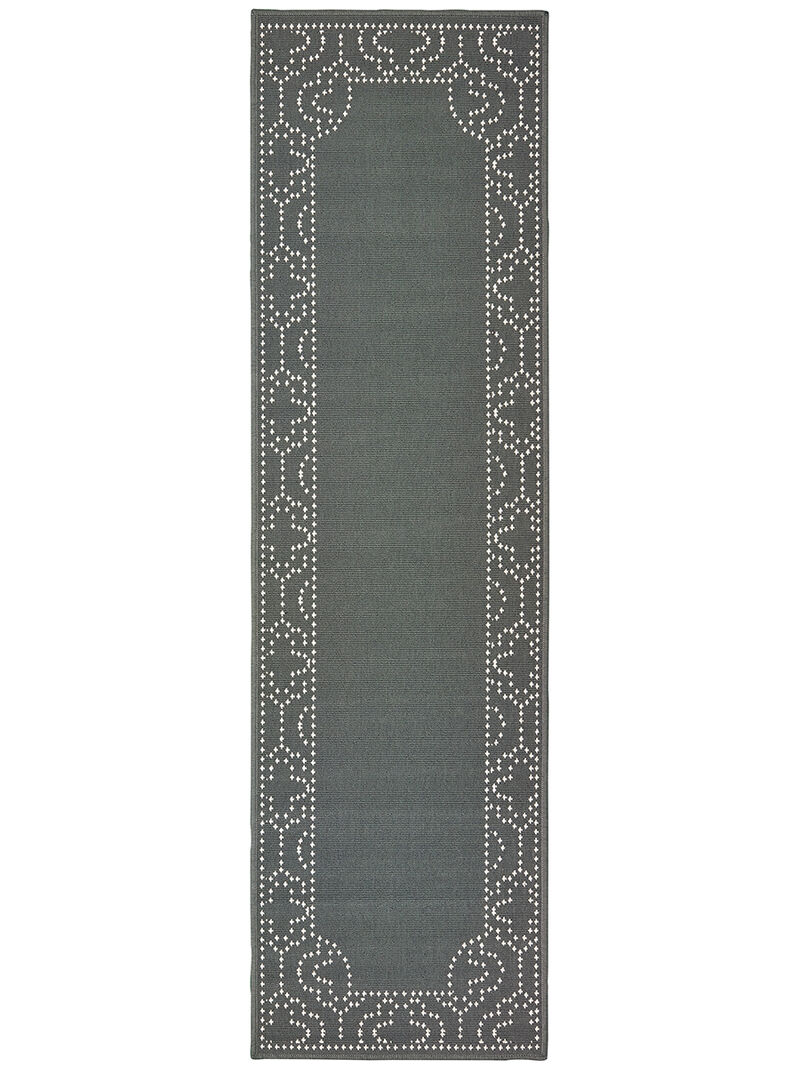 Marina 2'3" x 7'6" Grey Rug
