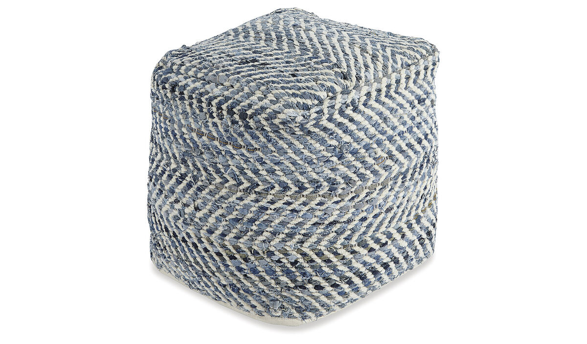 Chevron Pouf