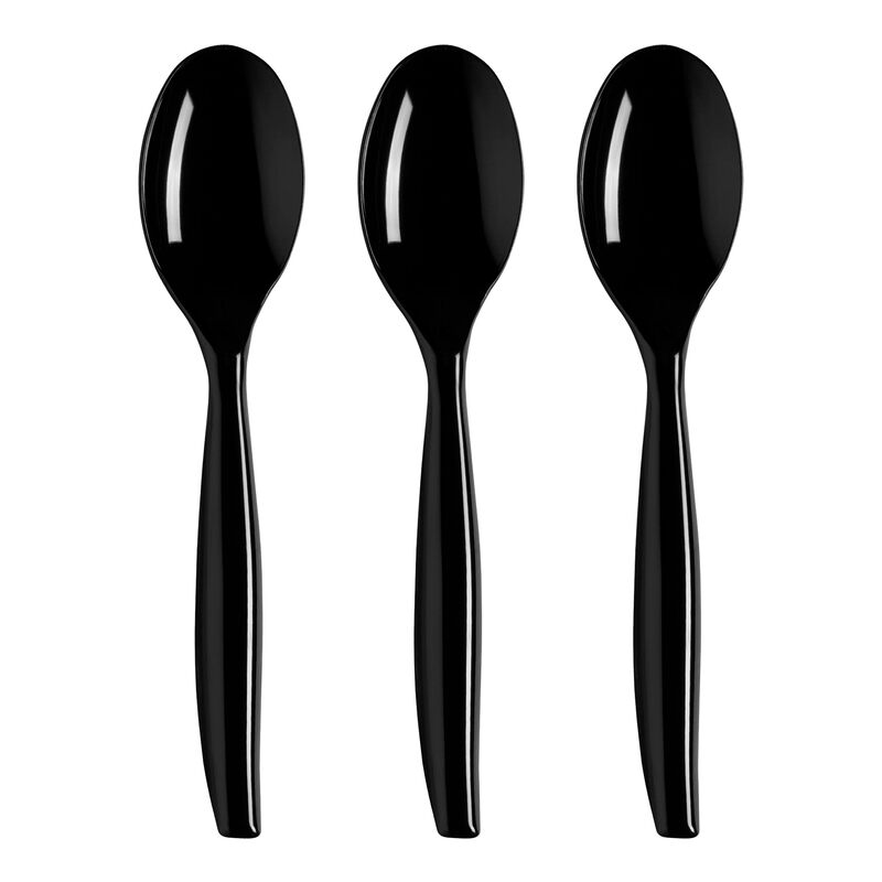 Black Plastic Serving Spoons (144 Spoons) image number 2