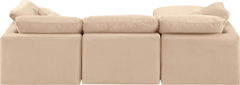 Meridian Furniture Indulge Beige Velvet Modular Sectional image number 2