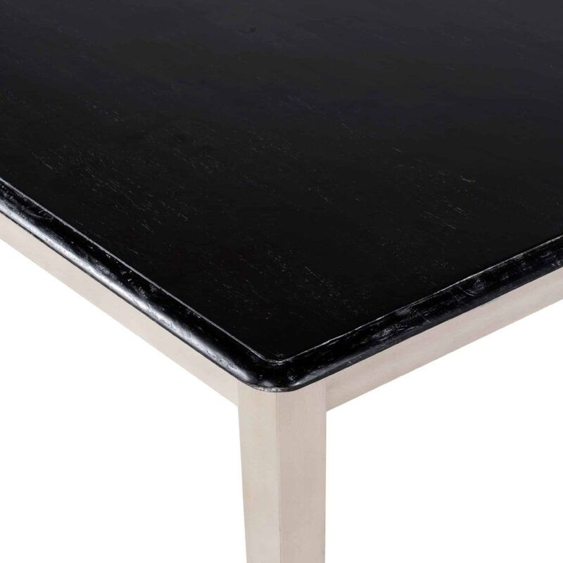 Nova Dining Table, Rectangular, European Black Ash w Antique White 59 Inch image number 5