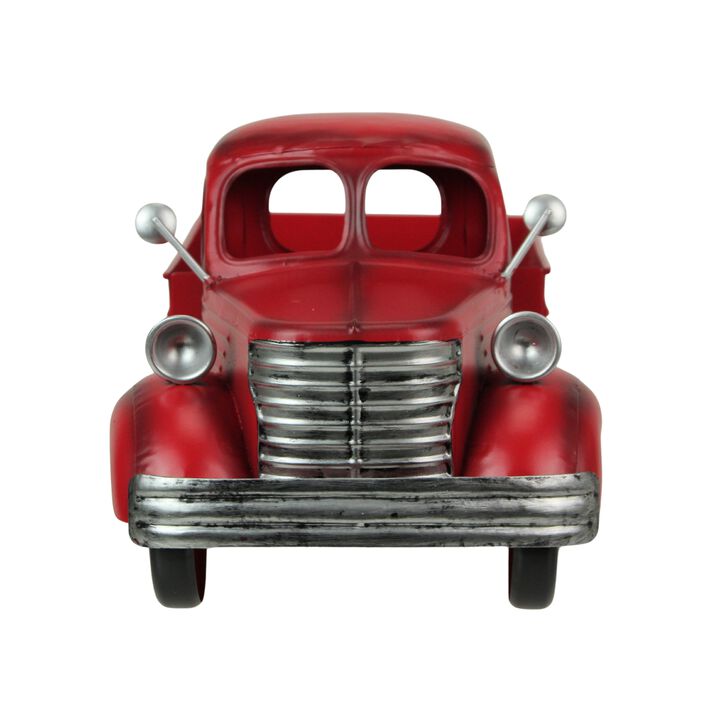 Vintage Red Truck Metal Planter &ndash; Nostalgic Decor for Indoors & Outdoors