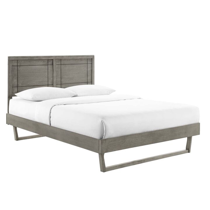 Modway - Marlee King Wood Platform Bed with Angular Frame