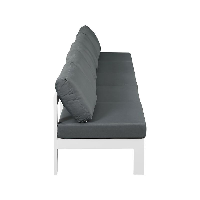 Meridian Furniture Nizuc Grey Water Resistant Fabric Outdoor Patio Modular Sofa