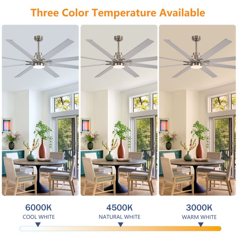 ELEMENT ACE Modern Reversible DC Motor Ceiling Fan with Dimmable LED Light Kit and Remote Control image number 6