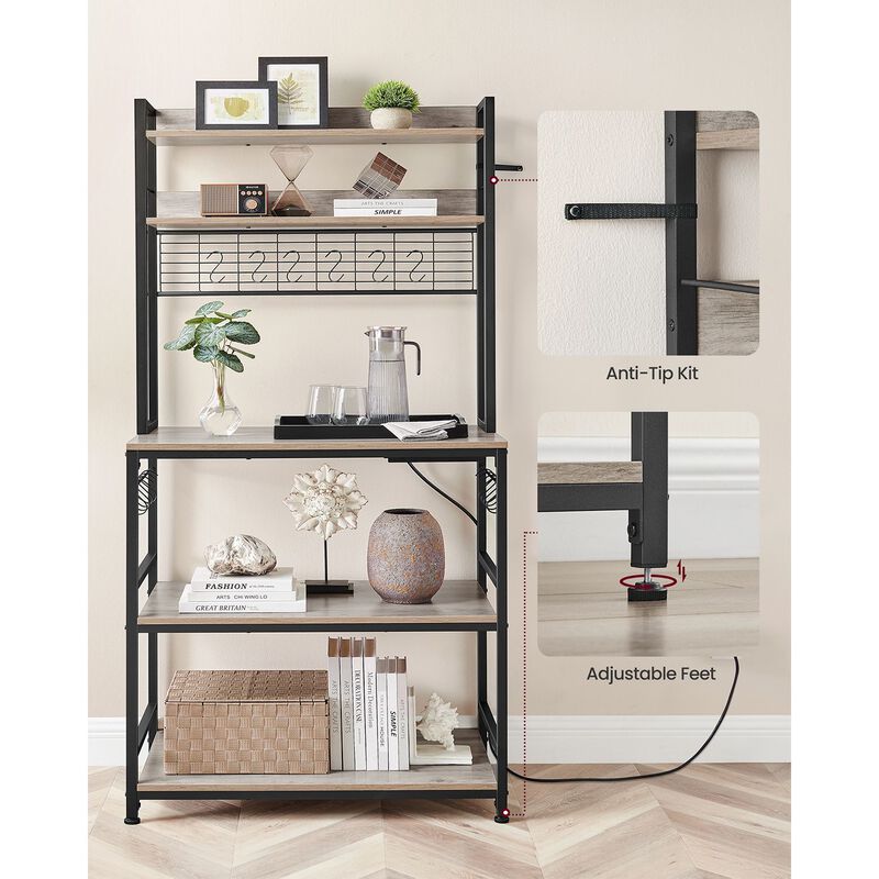 Bakers Rack with Power Outlet