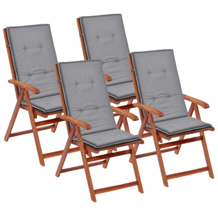 vidaXL Garden Chair Cushions 4 pcs Gray 47.2"x19.7"x1.18"