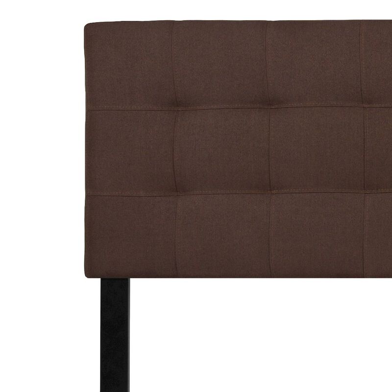 Flash Furniture Tufted Upholstered King Size Headboard in Dark Brown Fabric image number 3