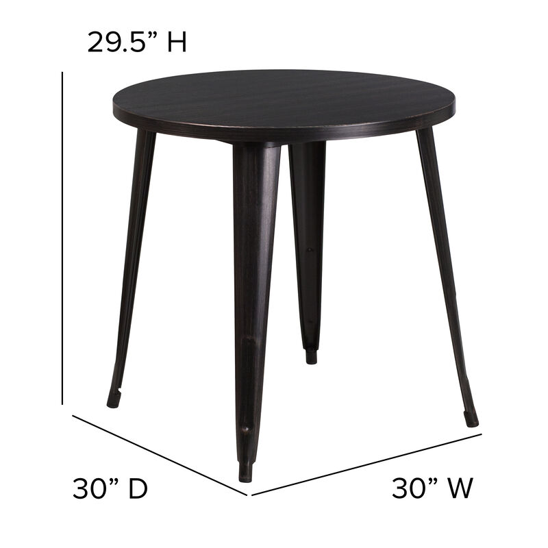 30RD Aged Black Metal Table image number 2