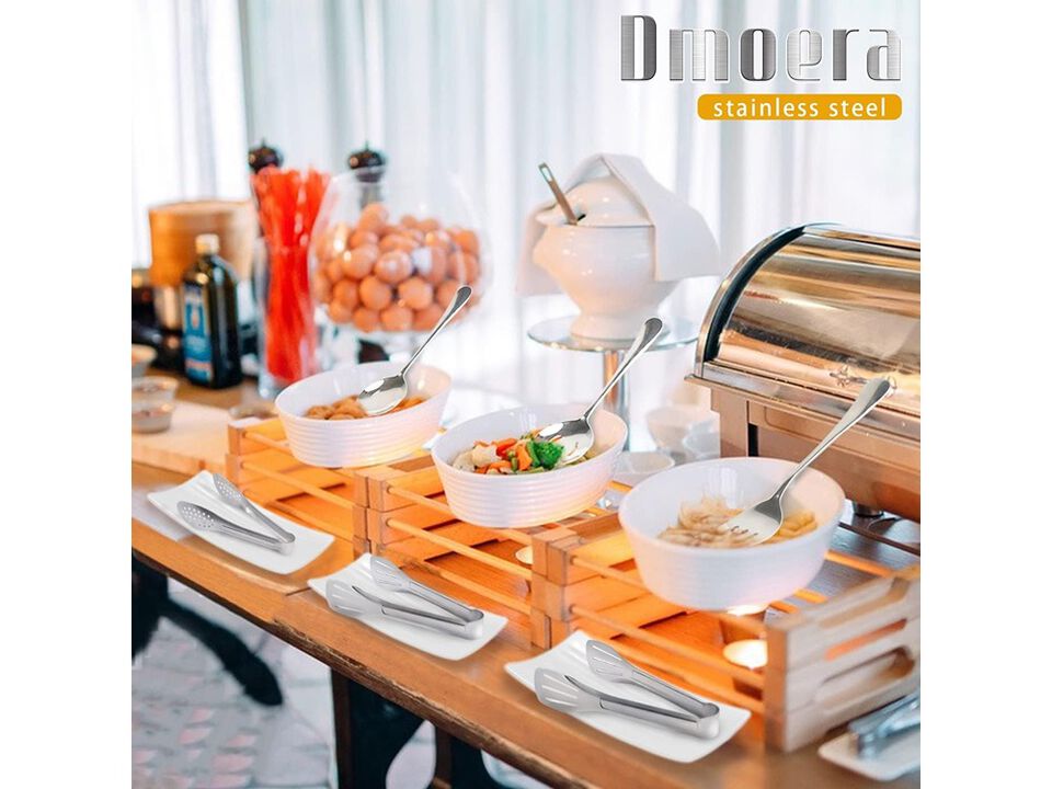 Dmoera 8 Pieces Stainless Steel Flatware Serving Utensils