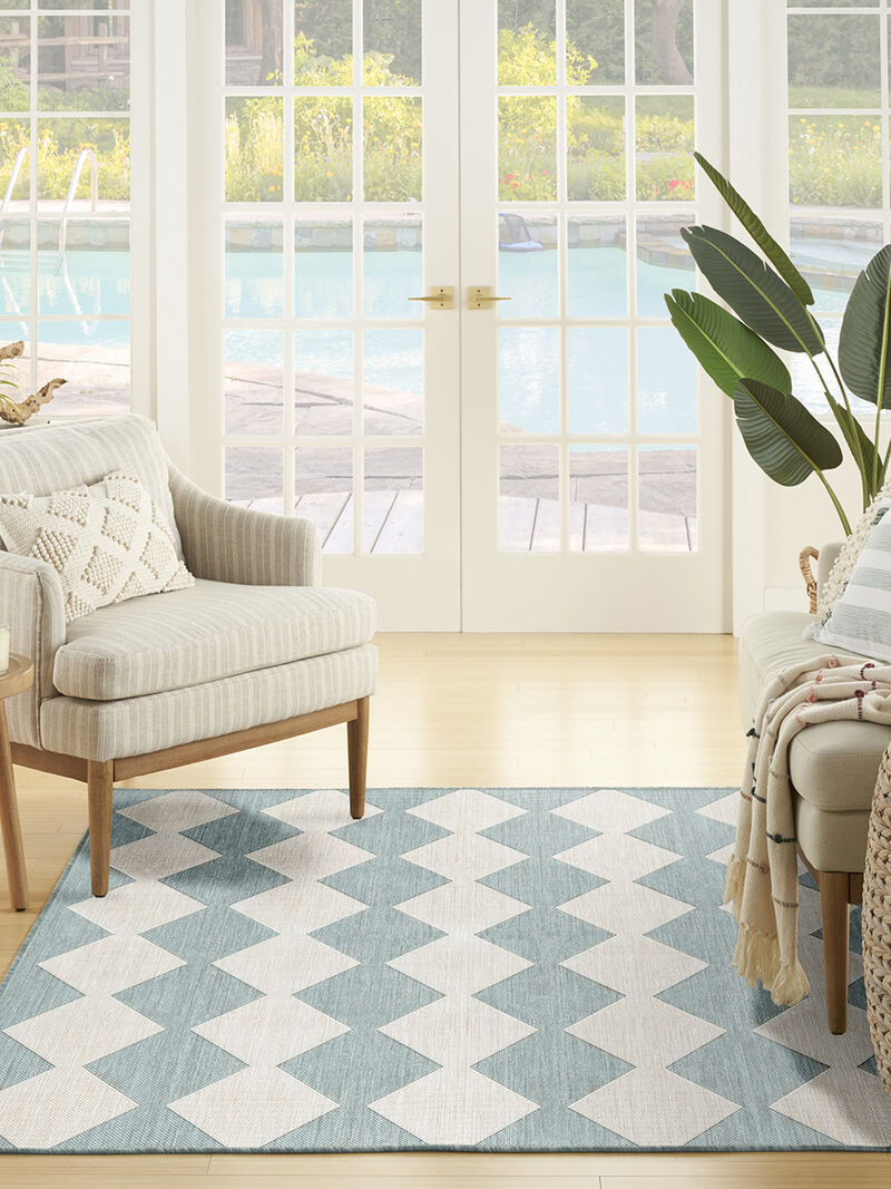 Positano POS04 Aqua 4' x 6' Rug