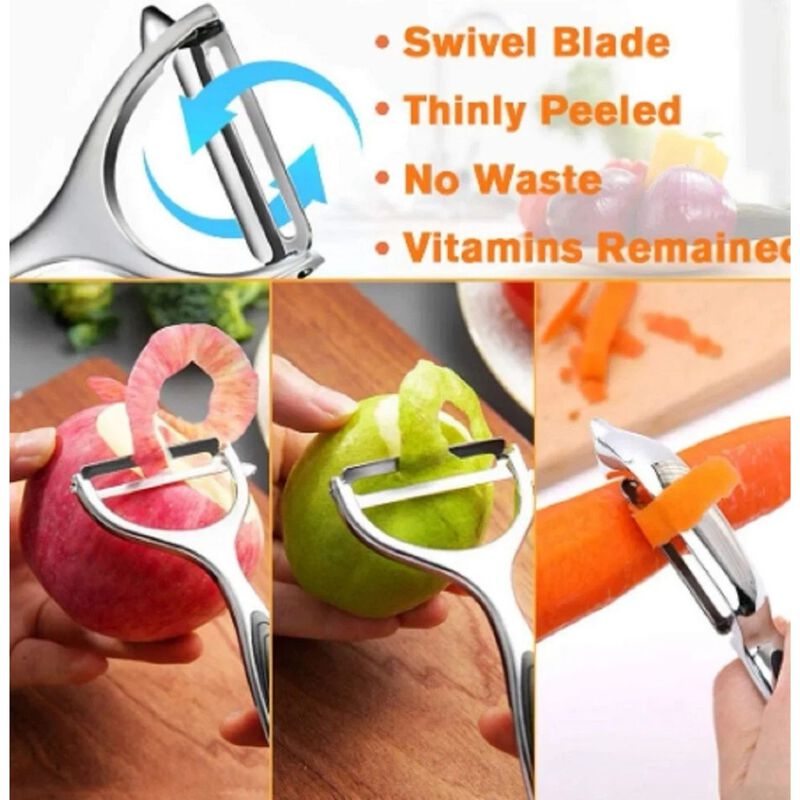 Pack of 2 Stainless Steel Vegetable Peeler Set image number 3