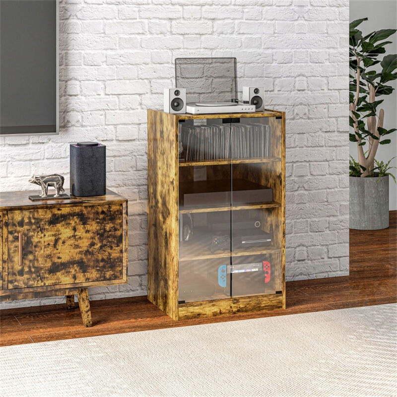 Storage Cabinet with Glass Display &ndash; Multi-Purpose Organizer for Home & Office image number 1