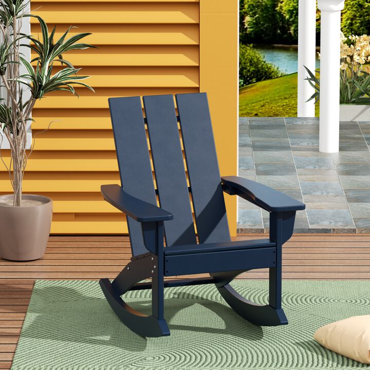 WestinTrends Modern Adirondack Outdoor Rocking Chair