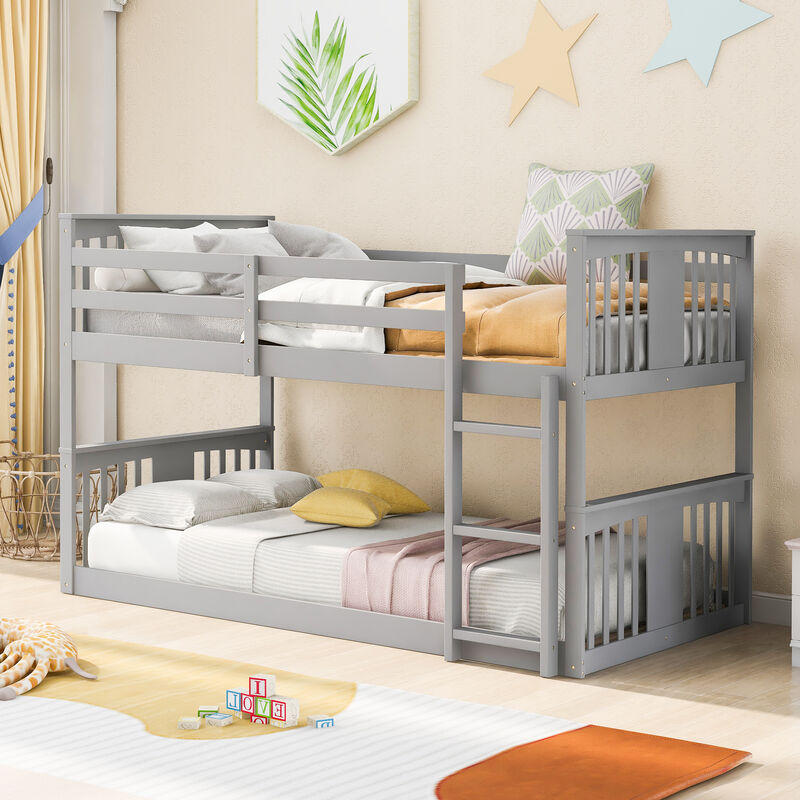 Merax Bunk Bed with Ladder image number 2