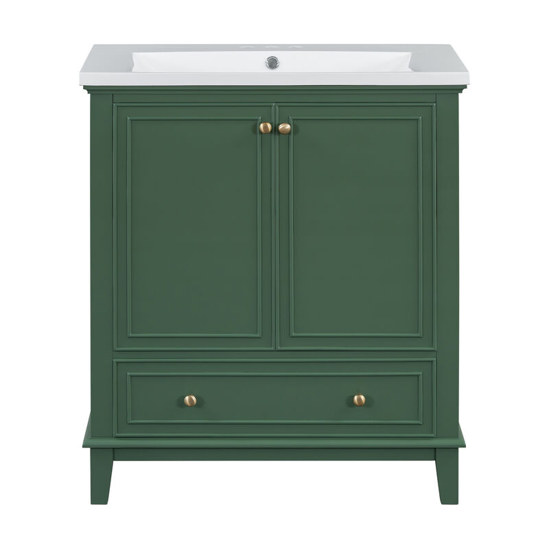 Merax Bathroom Vanity Sink Combo Multi-Functional Cabinet with Doors & Drawer