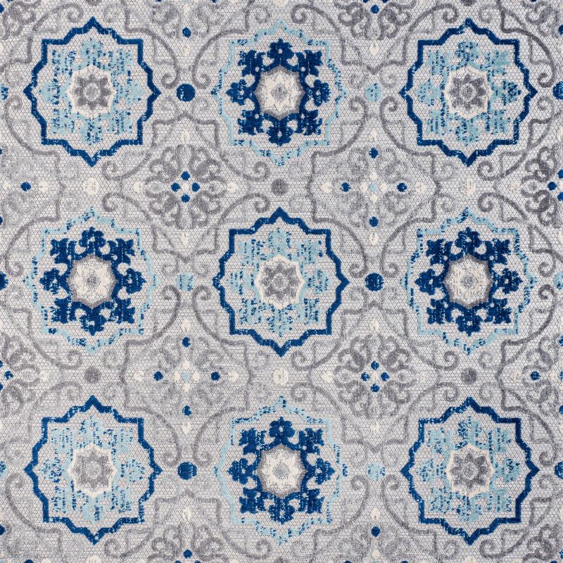 Mediterranean Medallion Square Indoor/Outdoor Area Rug